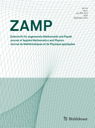 ZEITSCHRIFT FUR ANGEWANDTE MATHEMATIK UND PHYSIK journal cover