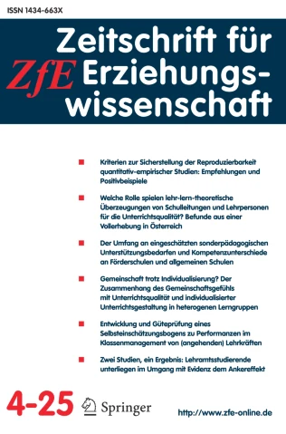 Zeitschrift fur Erziehungswissenschaft journal cover